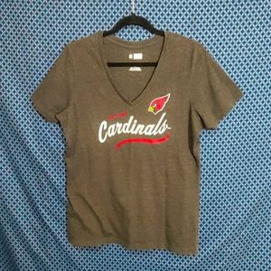 NFL Team Apparel - Ladies Arizona Cardinals short sleeve v-neck top. Size- XXL